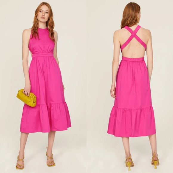 Peter Som Collective Cross Back Midi Dress - Picture 1 of 9